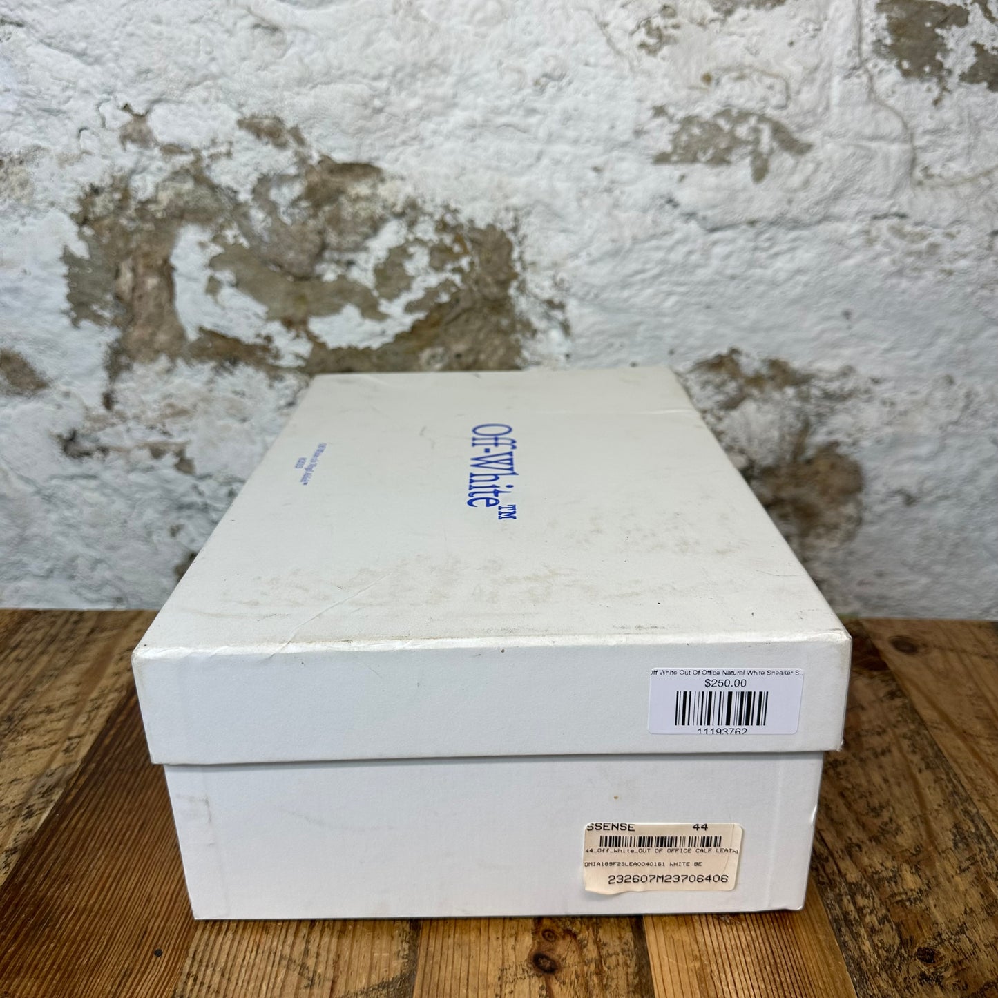 Off White Out Of Office Natural White Sneaker Sz 11 (44)