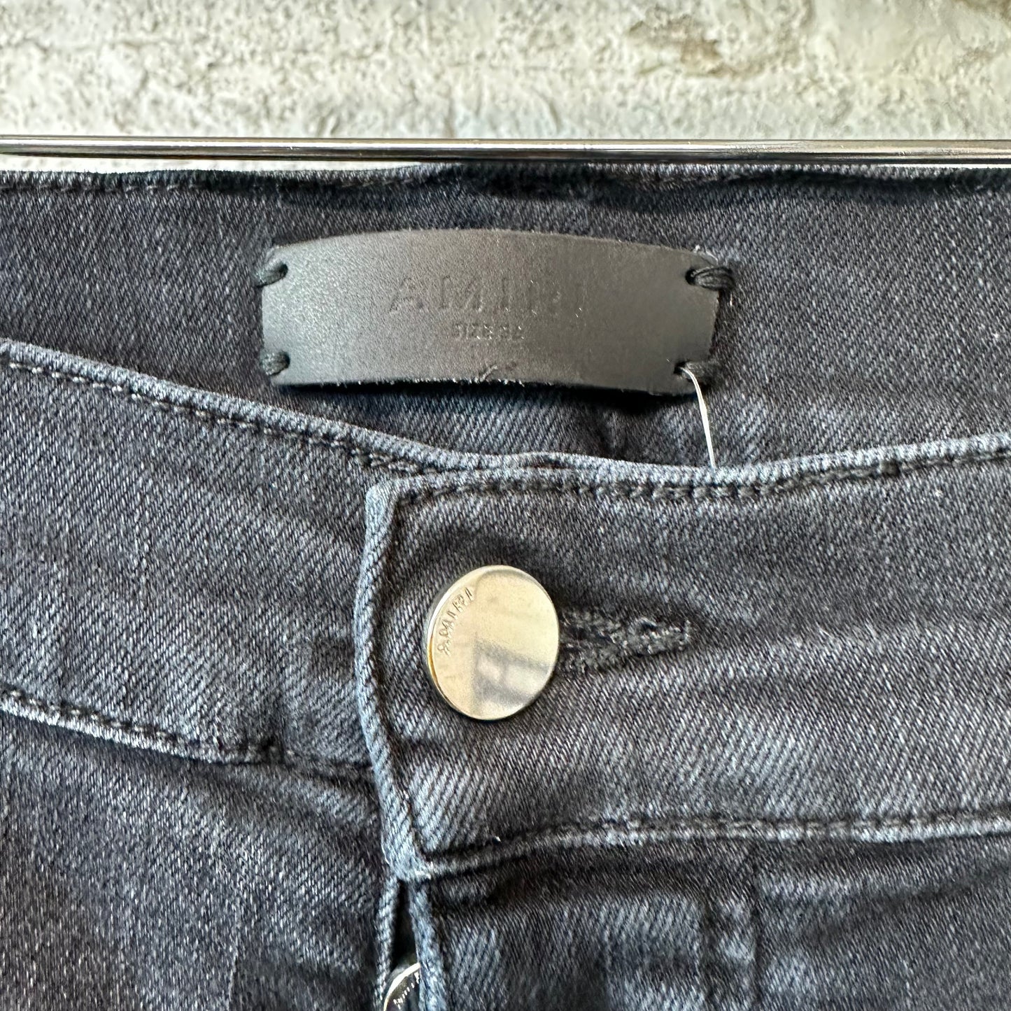 Amiri MX2 Brown Paisley Black Denim Jeans Sz 36
