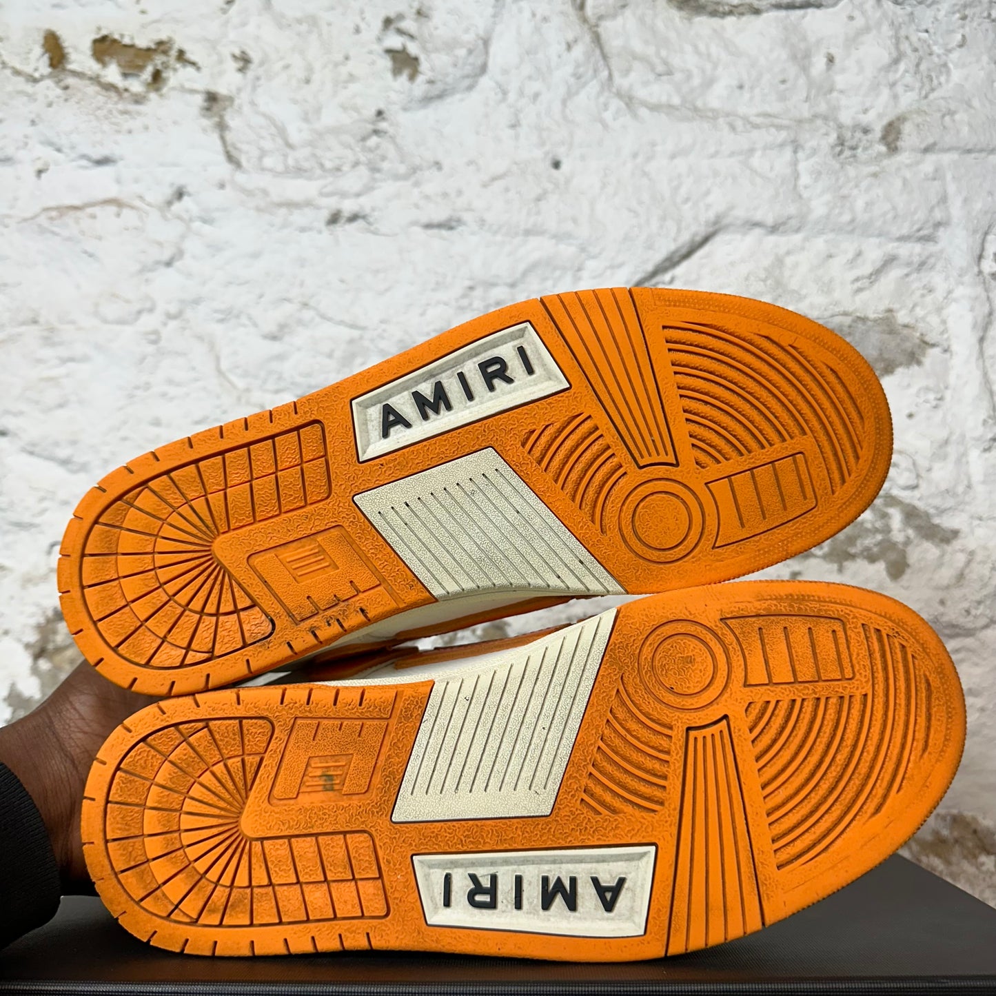 Amiri Orange Skeleton White Cream Sneaker Sz 10 (43)