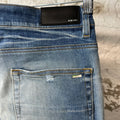 Amiri Plain Blue Honeycomb Denim Jeans Sz 33