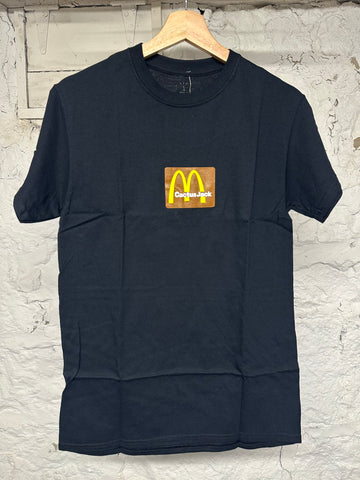 Travis Scott Mcdonalds Chest Logo Black T-Shirt Sz S DS