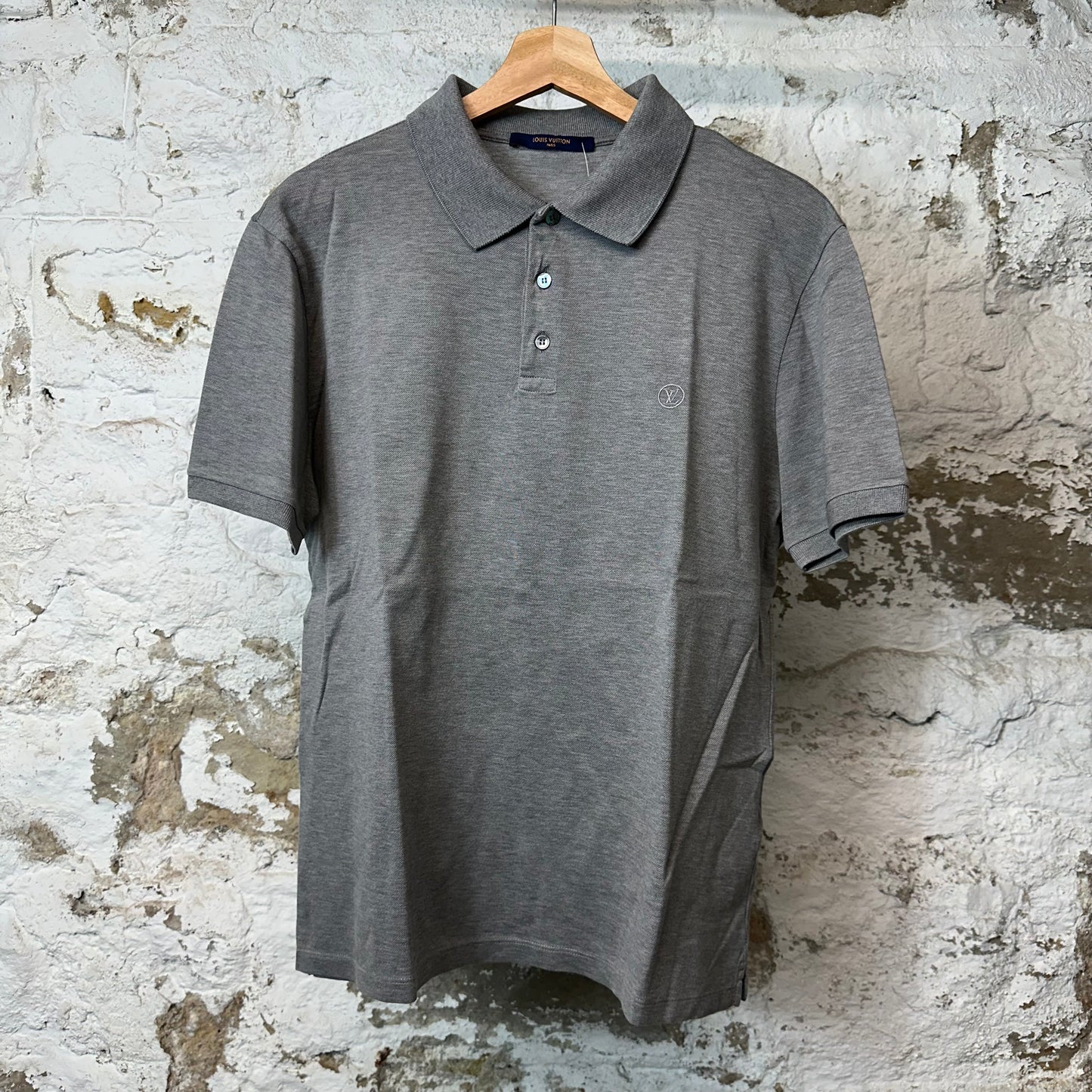Louis Vuitton Small Logo Polo Shirt Grey Sz L
