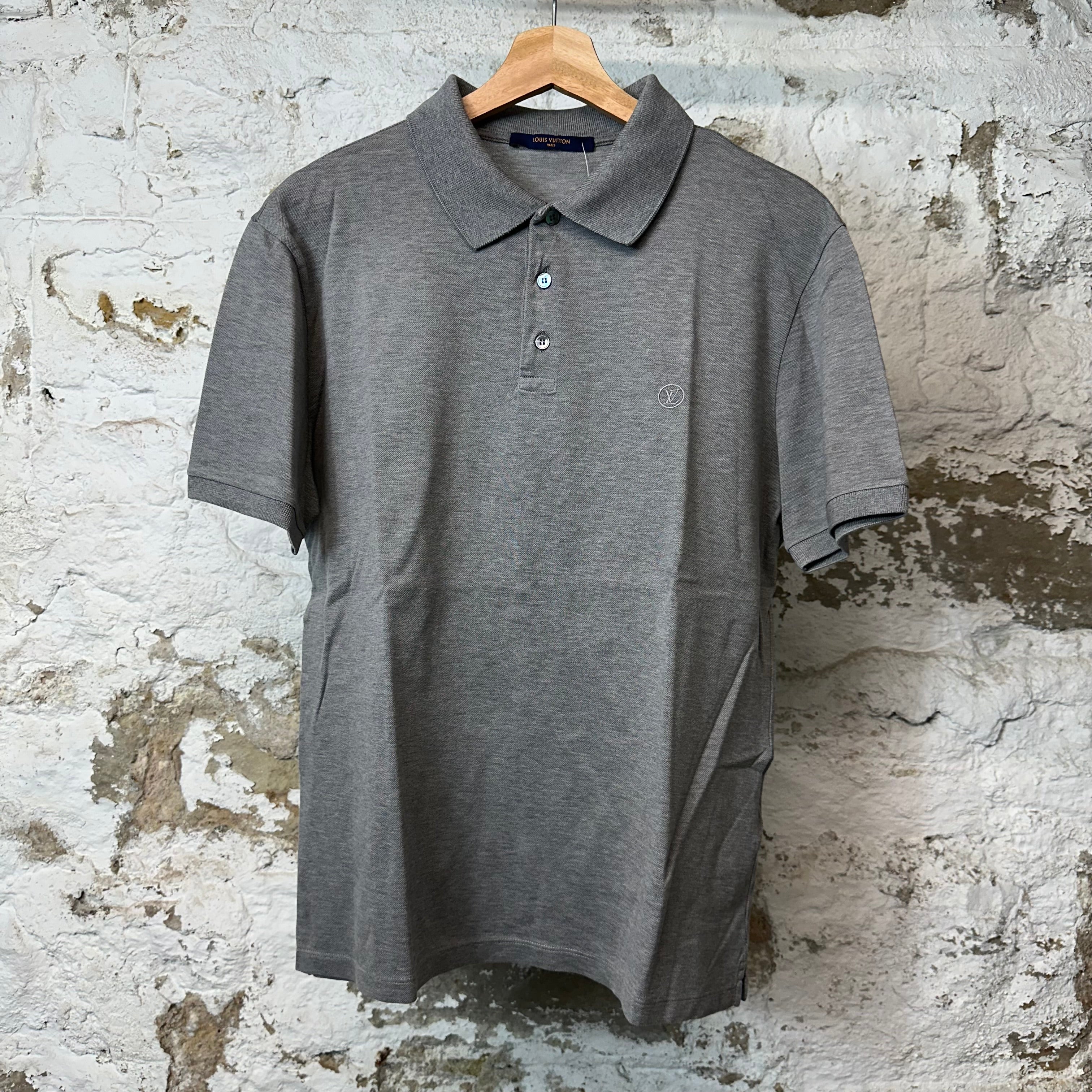 Louis Vuitton Small Logo Polo Shirt Grey Sz L