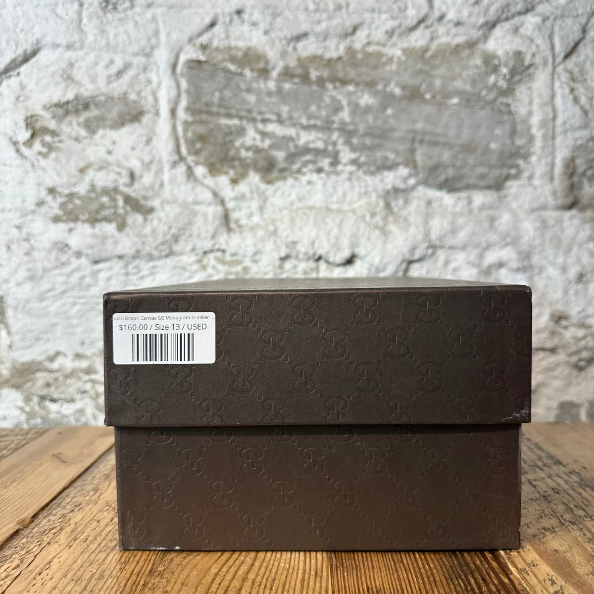 Gucci Brown Canvas GG Monogram Sneaker Sz 13