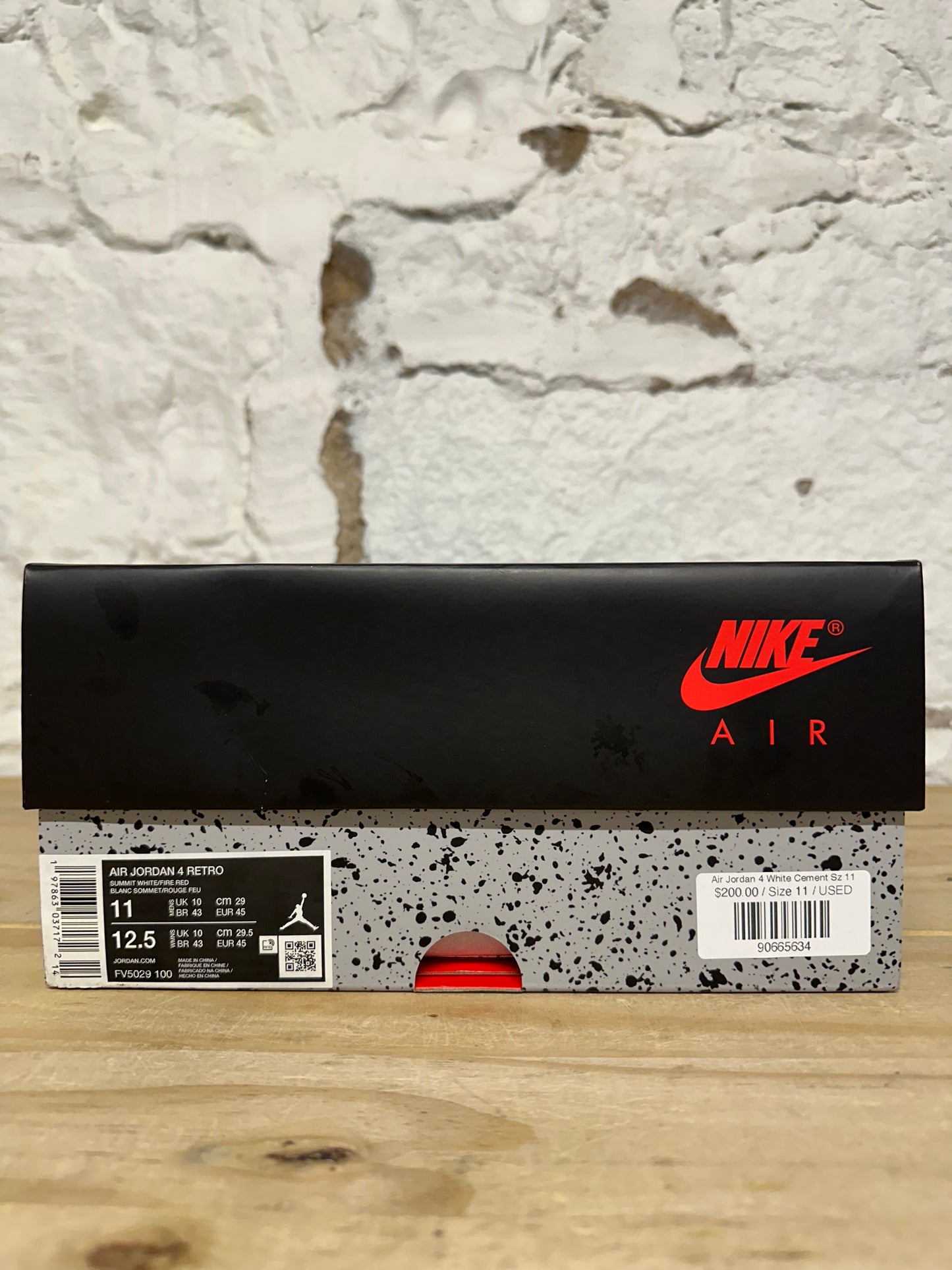 Air Jordan 4 White Cement Sz 11