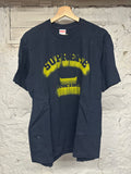 Supreme Fade Spellout Navy Yellow T-Shirt Sz M