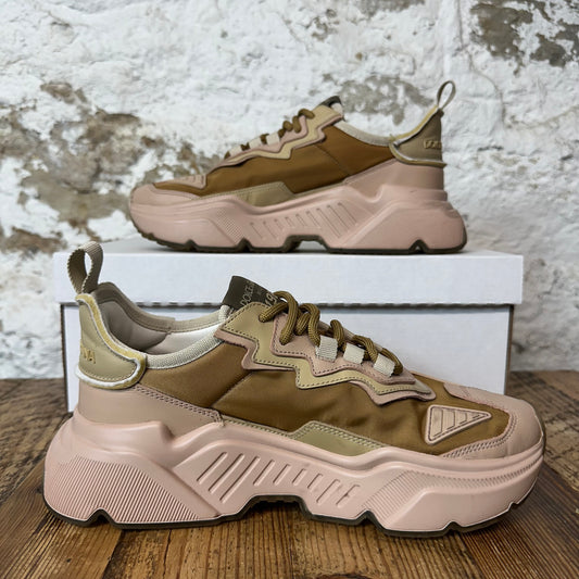 Dolce Gabanna Brown Pink Daymaster Sneaker Sz 6.5 (39)