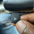 Amiri Black Leather Star Chemist Blue Denim Jeans Sz 31