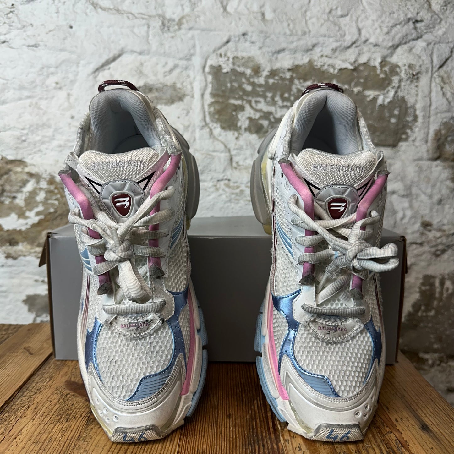 Balenciaga Runner Multicolor White Sneaker Sz 13 (46) DS