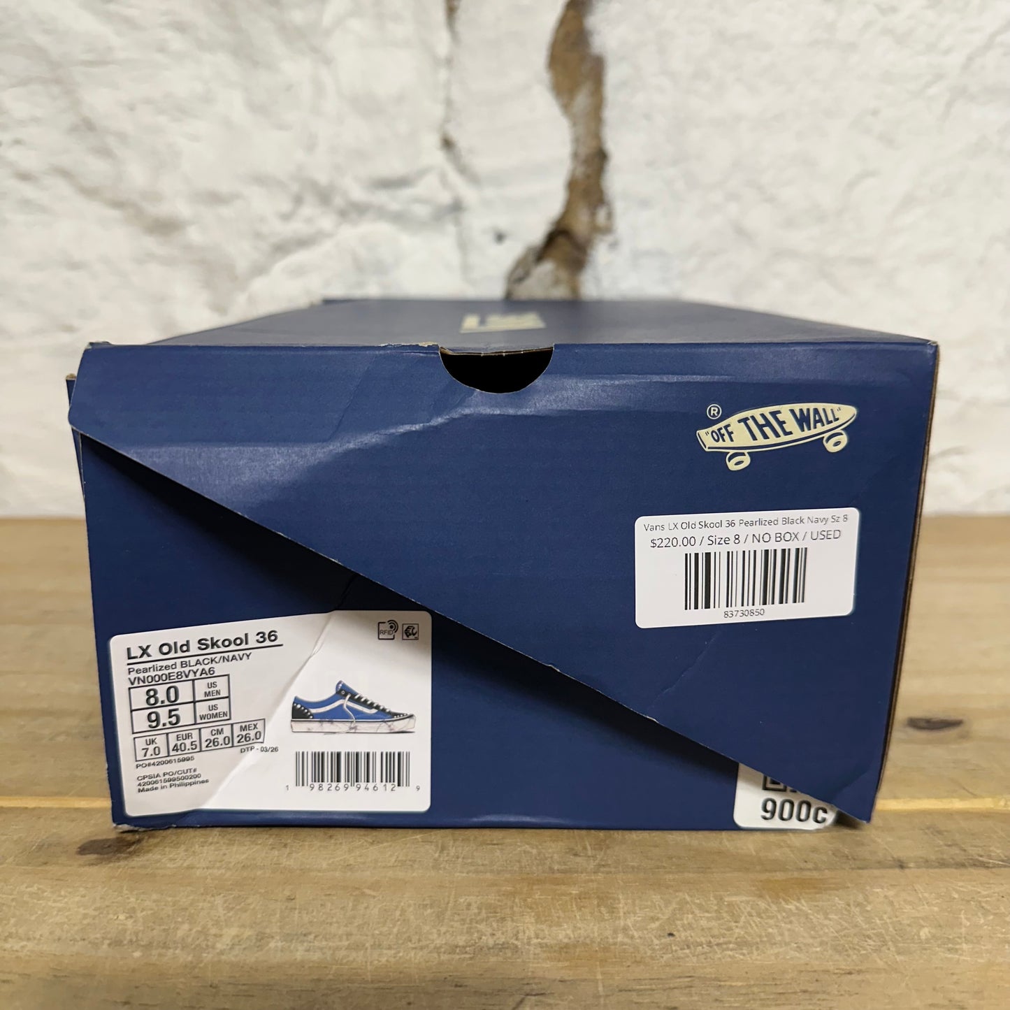 Vans LX Old Skool 36 Pearlized Black Navy Sz 8