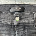 Amiri Knee Hole Plain Gray Denim Jeans Sz 32