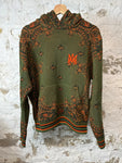 Amiri Orange Paisley Green Hoodie Sz S