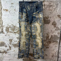 Who Decides War Overlay Scripture Blue Denim Jeans Sz 32