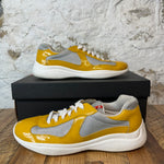 Prada Ameicas Cup Yellow Patent Gray Sz 10.5