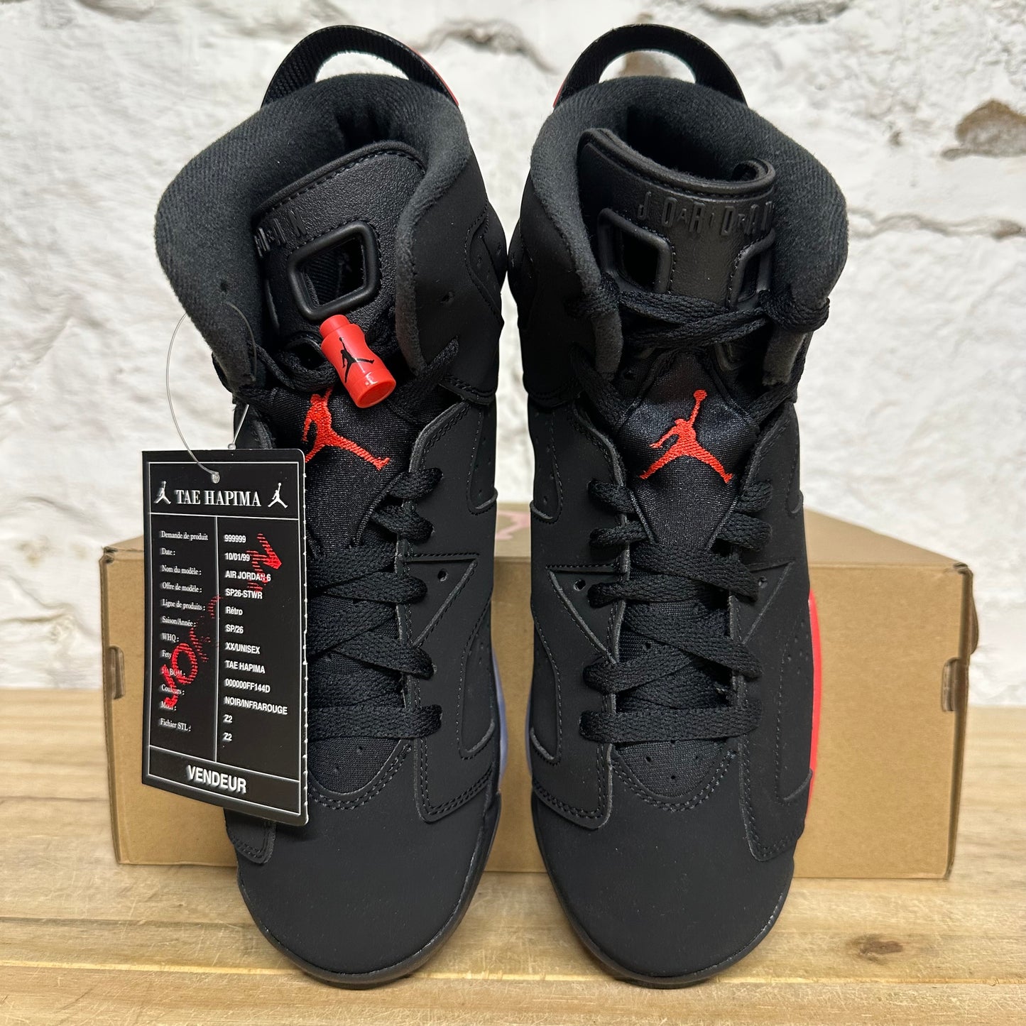 Air Jordan 6 Infrared Salesman Sz 7Y