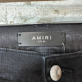 Amiri Embroidered Angel Logo Black Denim Jeans Sz 34