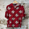 Amiri MA AOP Red Button Up Shirt Sz S