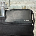 Amiri Red Tie Dye Core Logo Black Denim Jeans Sz 36