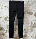 Amiri Plain Black Distressed Denim Jeans Sz 38