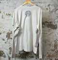 Chrome Hearts Pocket Spell L/s White Sz XXL (Stained)