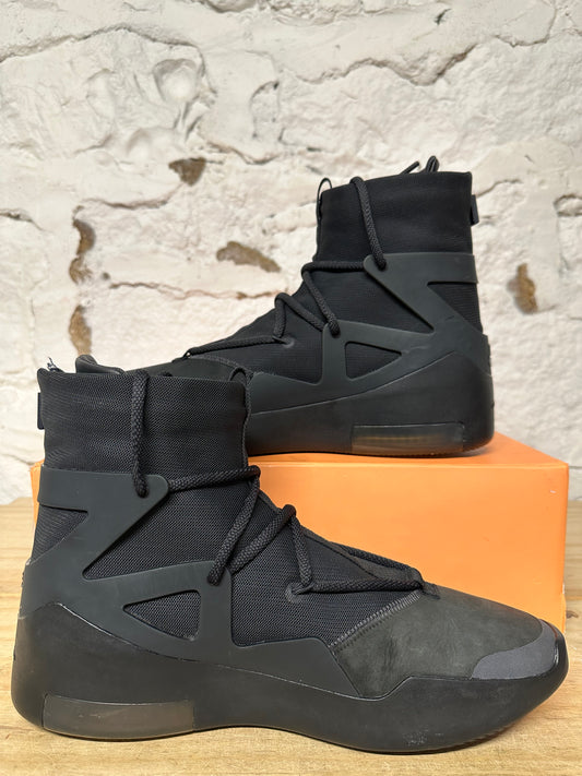 Nike Air Fear of God 1 Triple Black Sz 12