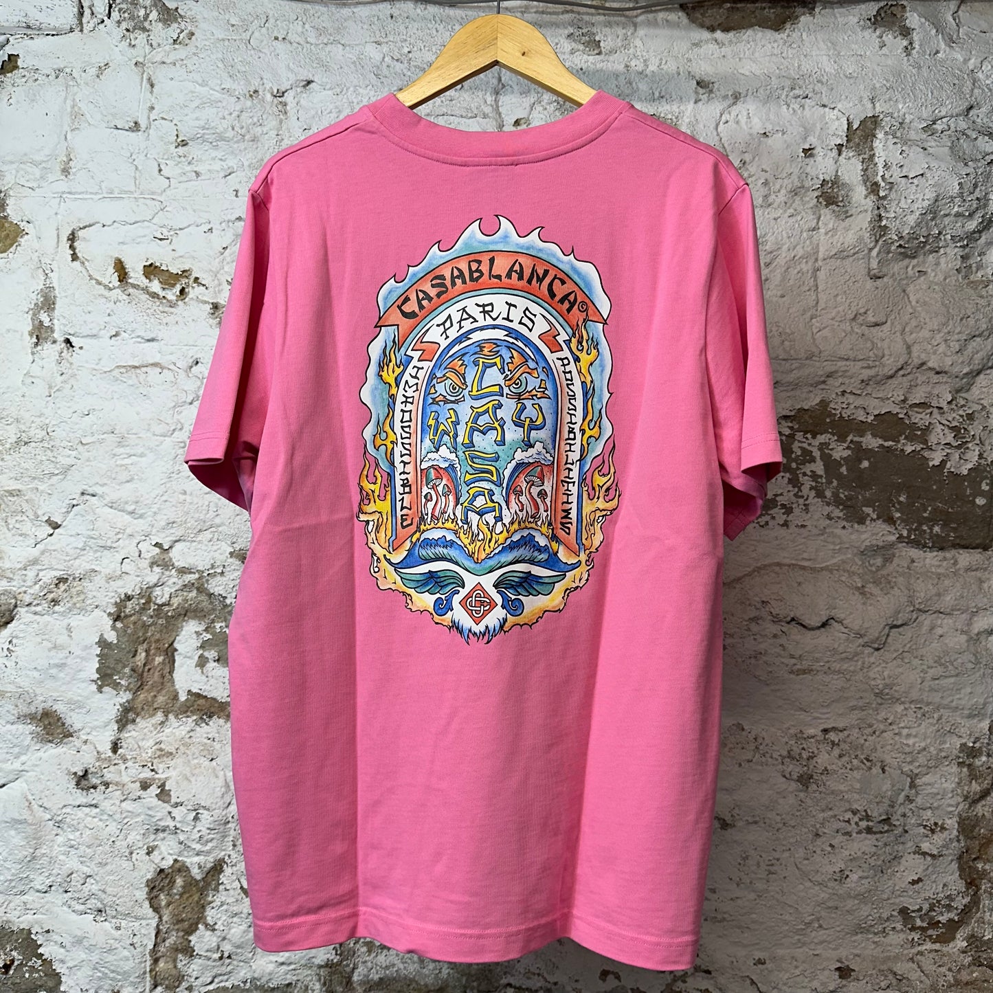 Casablanca Paris Logo T-shirt Pink Sz M