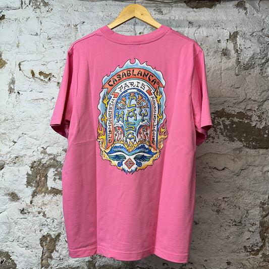 Casablanca Paris Logo T-shirt Pink Sz M