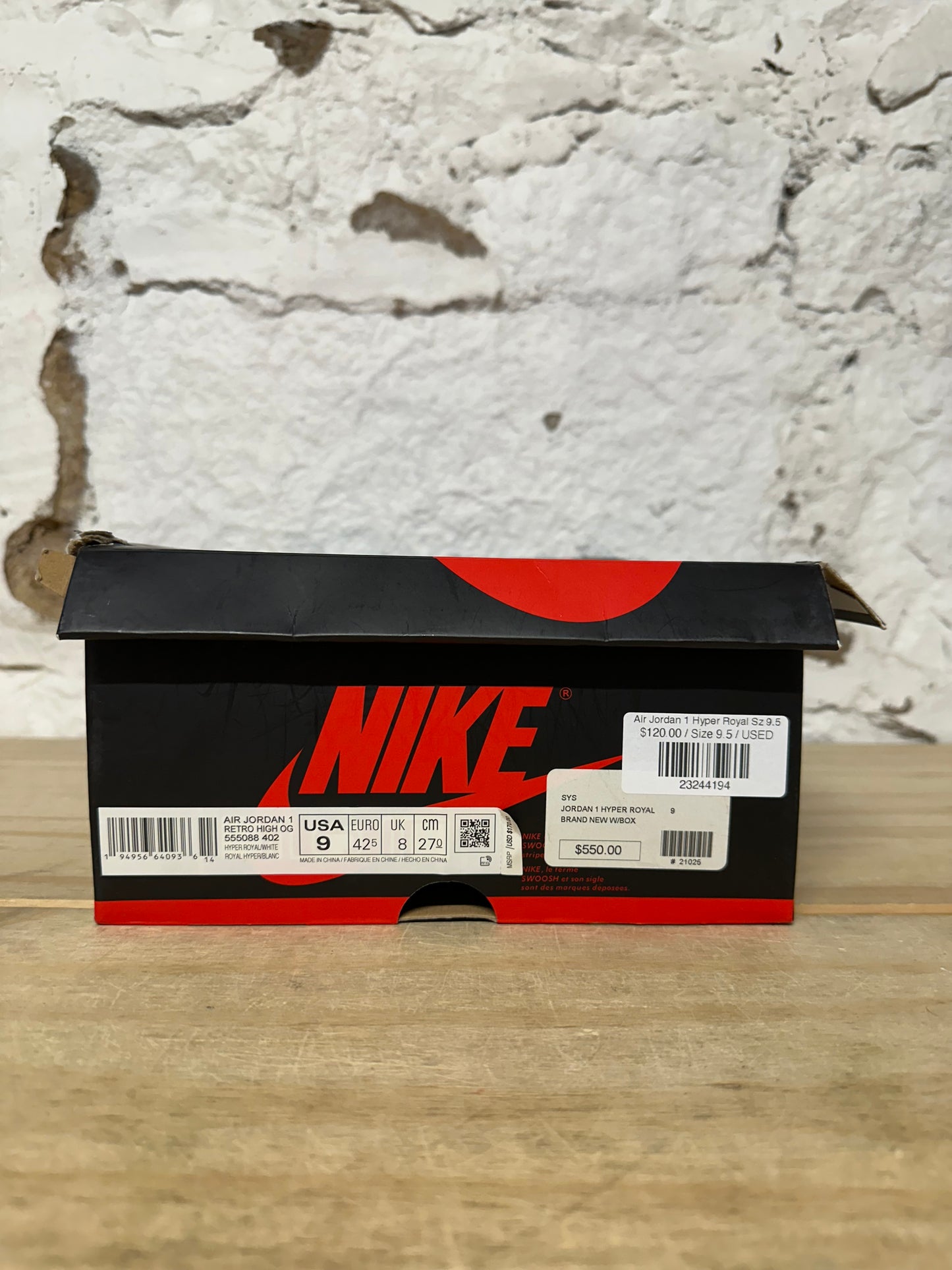 Air Jordan 1 High Hyper Royal Sz 9.5