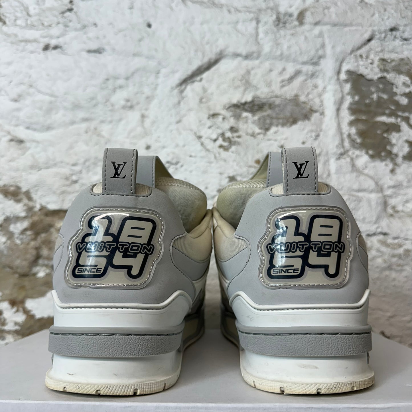 Louis Vuitton Gray White Skate Sneaker Sz 10.5 (9LV)