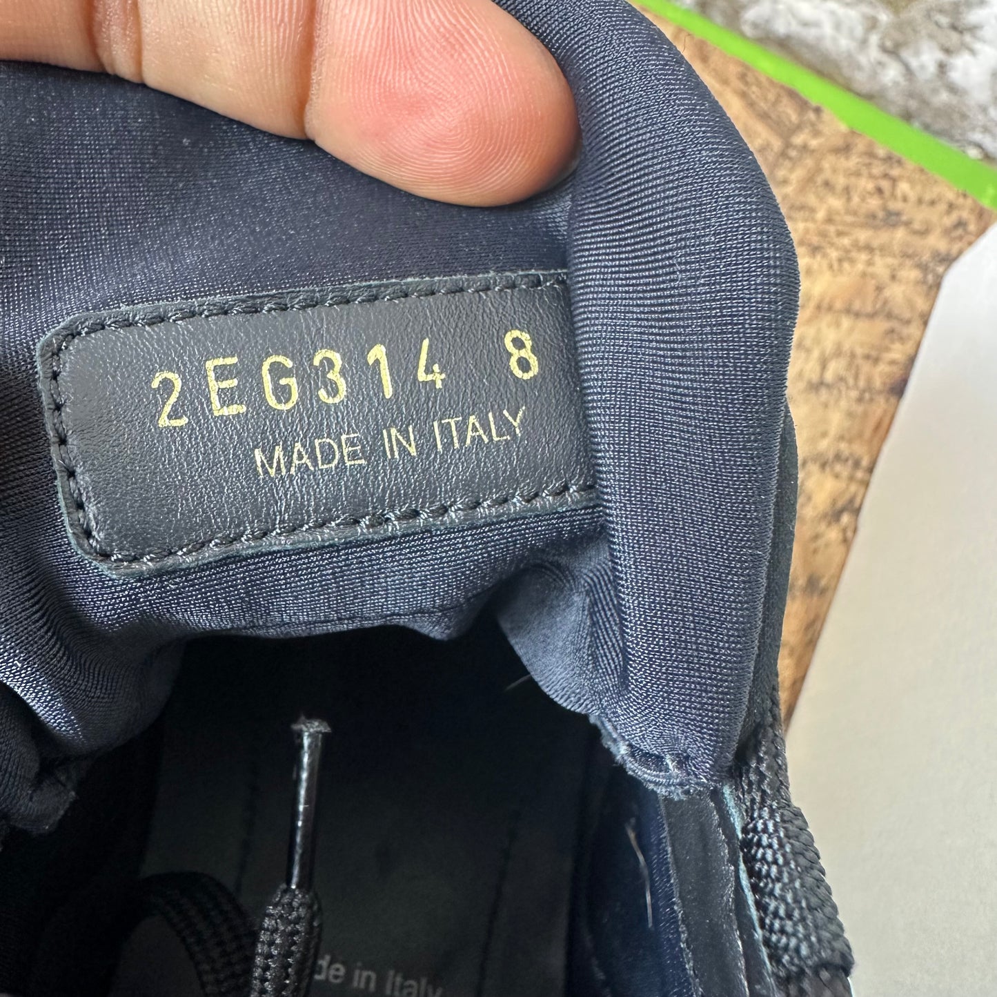 Prada Techno Teal Blue Black Sneaker Sz 8