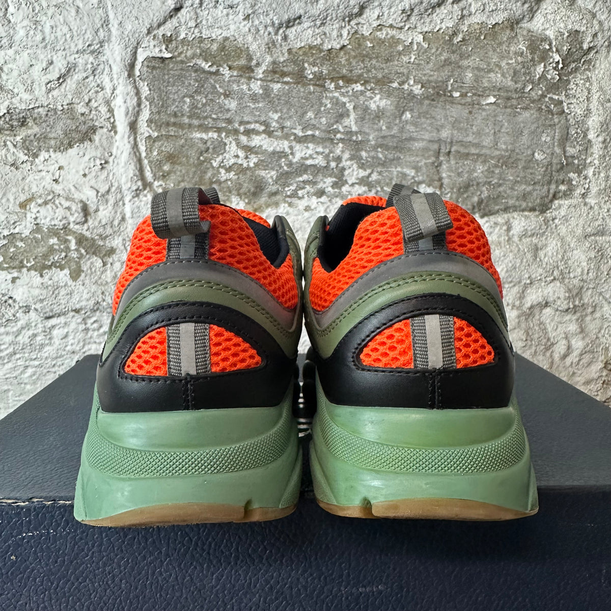 Dior B22 Orange Green Black Sneaker Sz 8 (41)