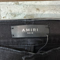 Amiri MX1 Camo Patch Black Denim Jeans Sz 32