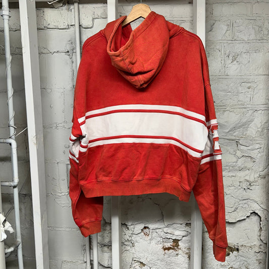 Vale Sport Red Zip Up Hoodie Sz L