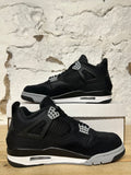 Air Jordan 4 Black Canvas Sz 9