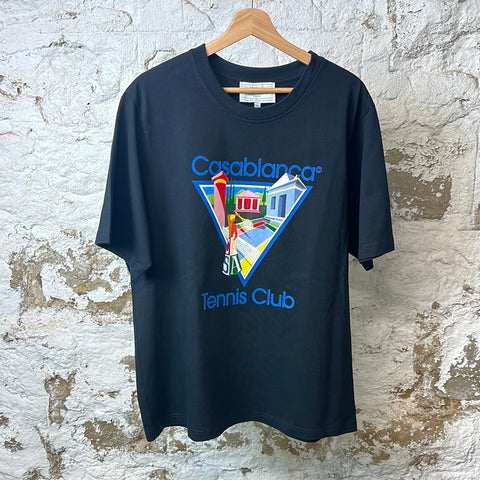 Casablanca Tennis Club T-shirt Black Sz 3XL