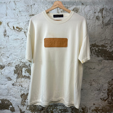 Louis Vuitton Lovers Patch T-shirt White Sz XL (Stained)