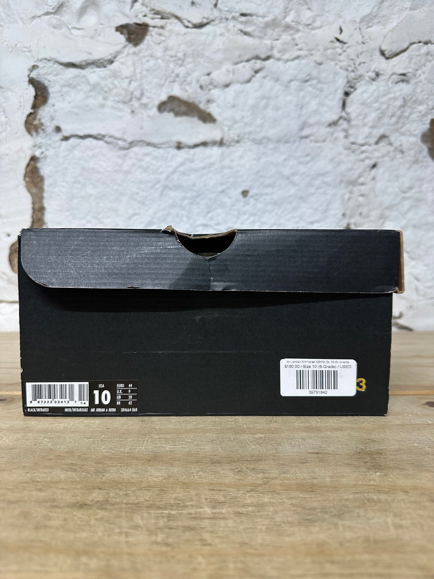 Air Jordan 6 Infrared Black (2019) Sz 10 (B-Grade)