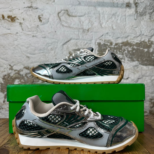 Bottega Veneta Green Silver Orbit Sneaker Sz 9 (42)