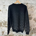 Louis Vuitton White Monogram Gradient Black Crewneck Sz L