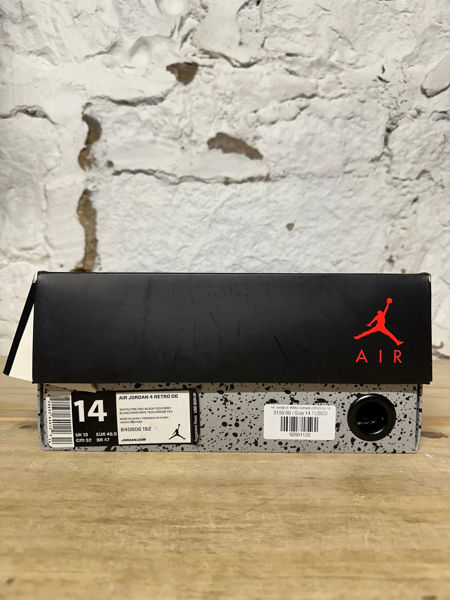 Air Jordan 4 White Cement (2016) Sz 14
