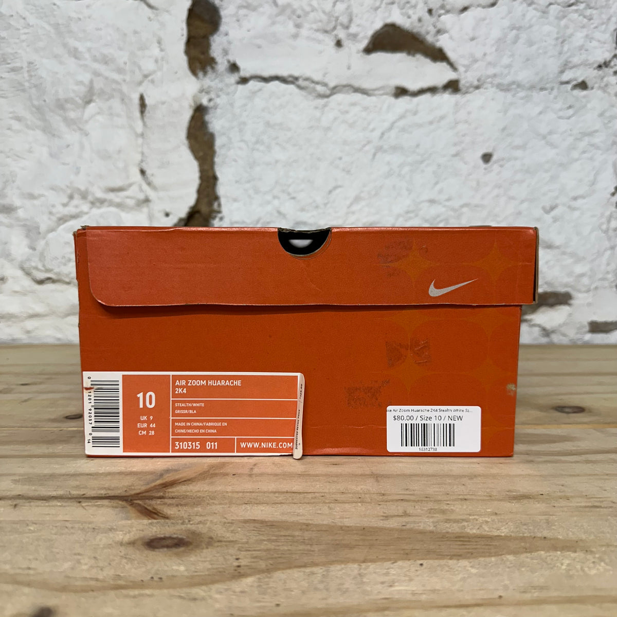 Nike Air Zoom Huarache 2K4 Stealth White Sz 10 DS