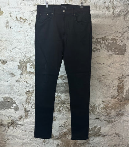 Amiri Plain Black Denim Jeans Sz 36