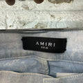 Amiri MX1 Blue Leather Mineral Blue Denim Jeans Sz 32