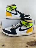 Air Jordan 1 High White Black Volt University Gold Sz 9.5