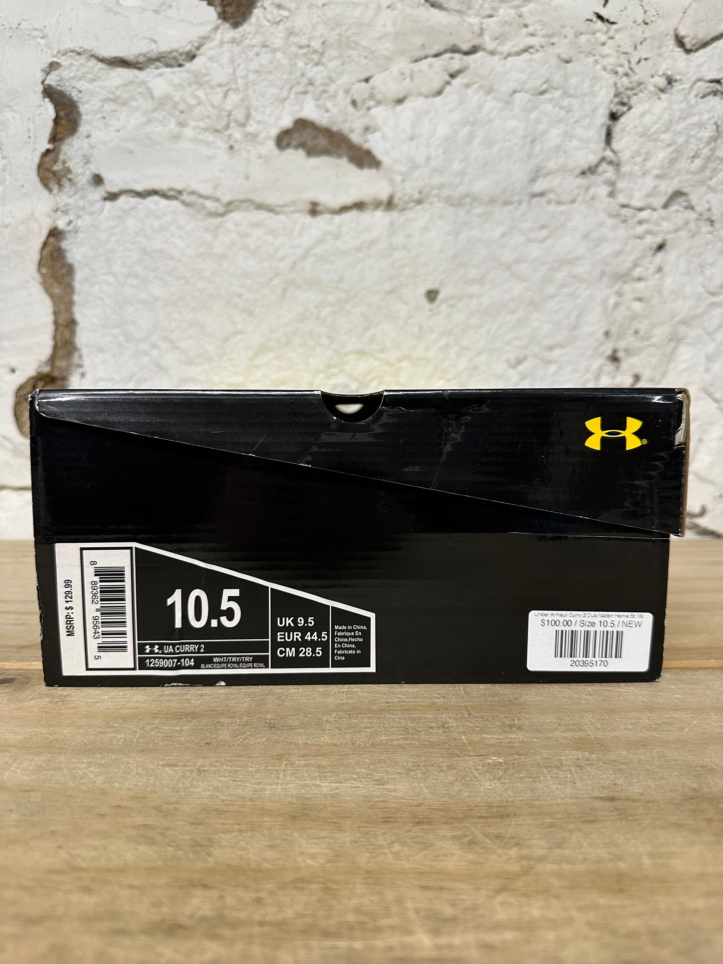 Under Armour Curry 2 Dub Nation Home Sz 10.5 DS