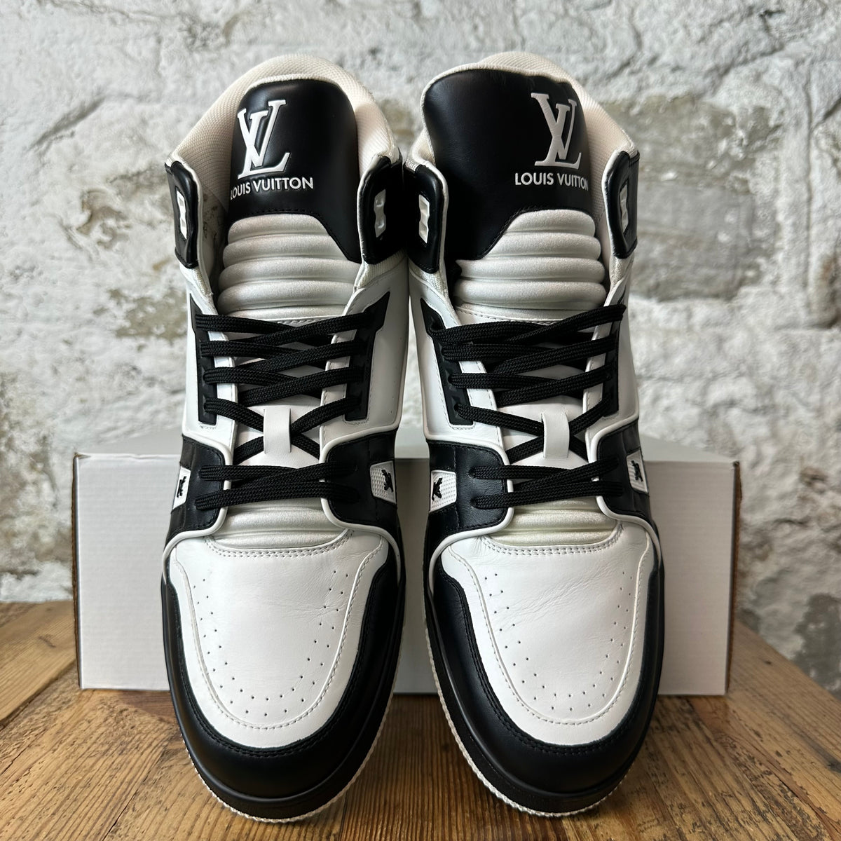 Louis Vuitton High Black White Trainer Sneaker Sz 11.5 (10LV)