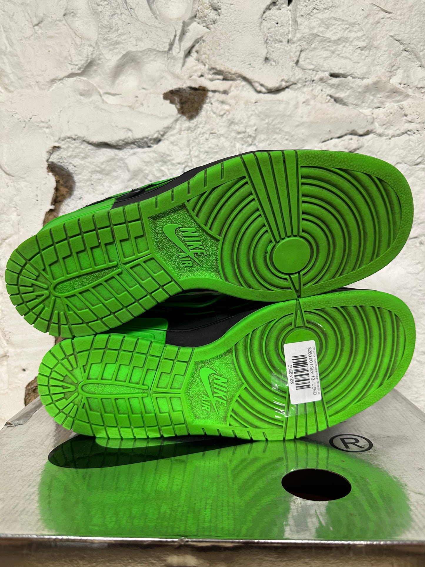 Off White Dunk Rubber Green Strike Sz 13