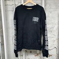 Off-White Black Grey Construction Crewneck Sz L