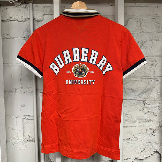 Burberry Orange Polo Shirt Sz XXS