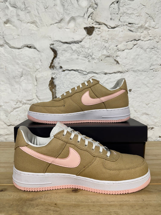 Nike Air Force 1 Low  Linen Canvas Sz 11